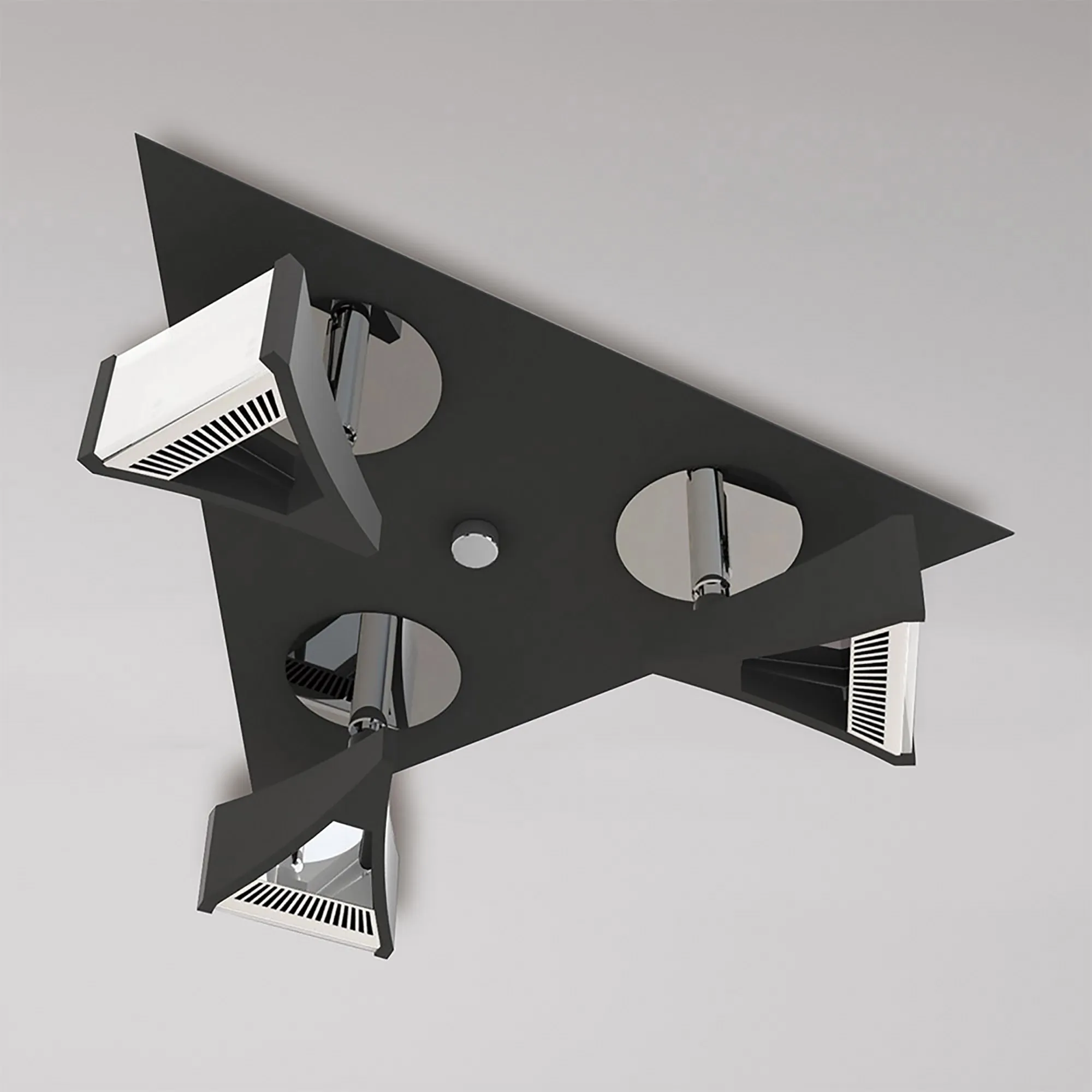Filippo Matt Black Ceiling Lights Mantra Fusion Surface Spot Lights Filippo Matt Black Ceiling Lights Mantra Fusion Surface Spot Lights